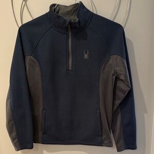 Spyder Navy and Grey Quarter-Zip Pullover